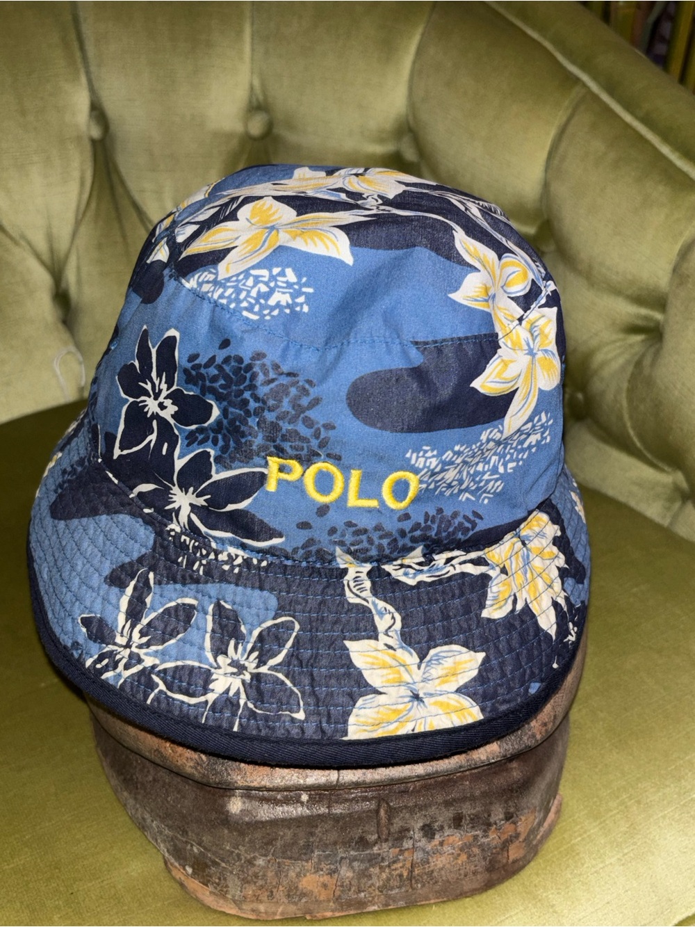 Polo Sport Ralph Lauren Floral -Pony Safari Hat Bucket Hat Cap - Dark Blue